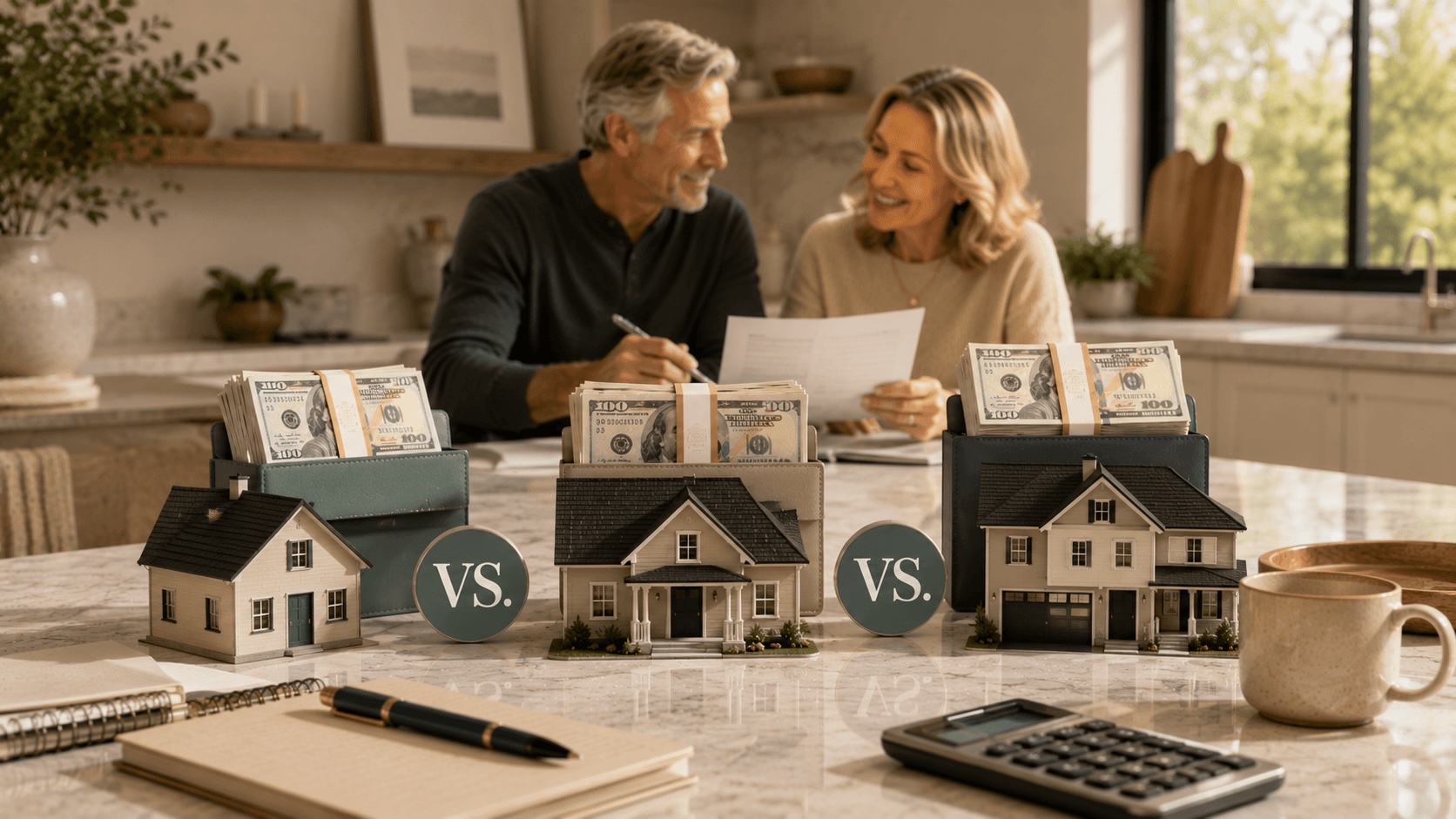 Homeowner comparing HELOC, home equity loan, and cash-out refinance options
