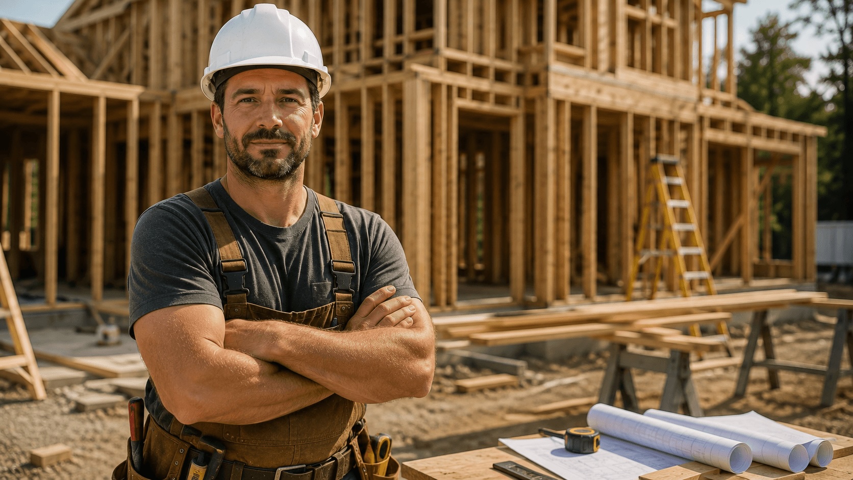Homeowner reviewing contractor license and contract paperwork